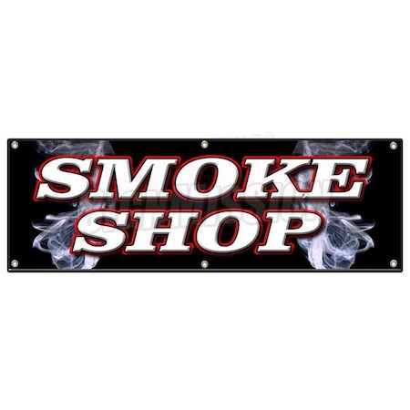 SMOKE SHOP BANNER SIGN Cigar Cigarrettes Shop Hookah Pipes